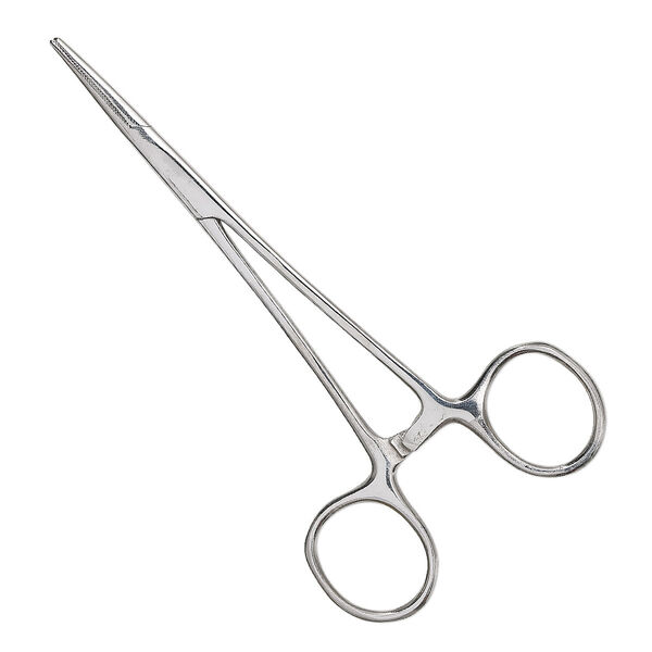 Hemostat, 2-stage locking, stainless steel, 5 inches. Sold individually. image number 0