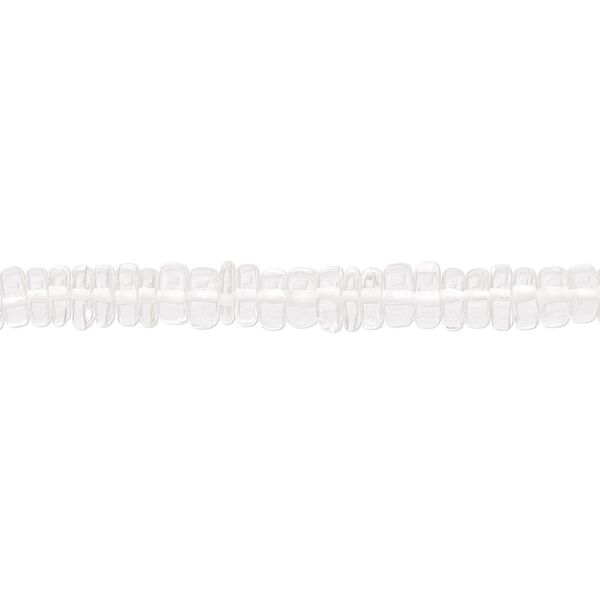 Quartz crystal 1pkg1, hand-cut rondelle bead natural 7 inch 5x1mm-5x2mm image number 0