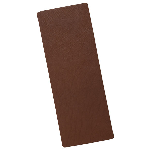 Design element, leather (dyed), brown, 9-1/4 x 3-1/2 inch double-sided rectangle. Sold individually. image number 0
