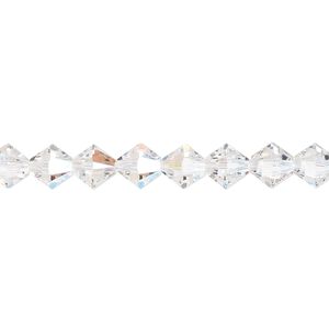 Bead 24pk crystal shimmer, Crystal Passions® 6mm bicone 5328