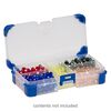 Organizer, acrylic and rubber, clear and blue, 5-1/2 x 2-3/4 x 1-1/4 inch rectangle, 5 compartments. Sold individually. image number 0