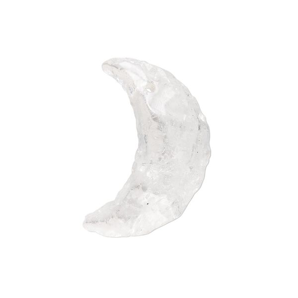 Quartz crystal 1pkg1, hand-knapped moon drop natural 20x15mm-25x20mm image number 0