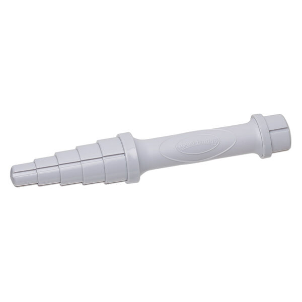 Cabochon mandrel, The Bead Buddy®, acrylic, grey, 20x15mm-40x30mm oval,10 inches. Sold individually. image number 0