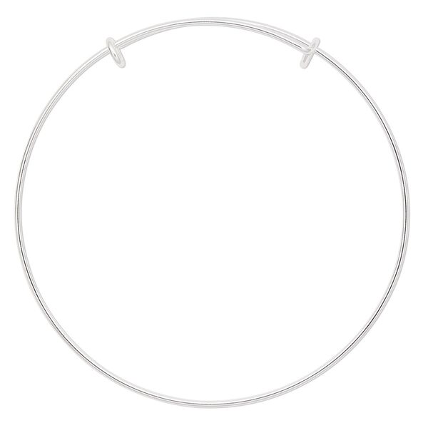 Bracelet, bangle, sterling silver, 1mm wide, adjustable from 6-1/2 to 8 inches. Sold individually. image number 0