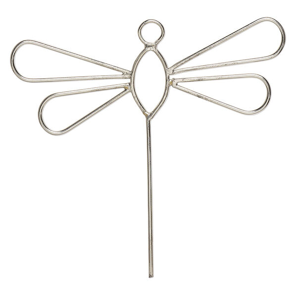 Wire frame, steel, 4-1/2 inch dragonfly. Sold individually. image number 0