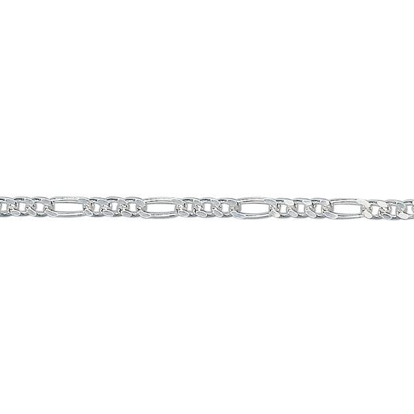 Chain, sterling silver, 2mm Figaro. Sold per pkg of 5 feet. image number 0