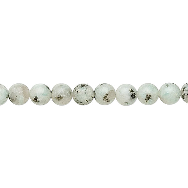 Bead, sesame jasper (natural), opaque to semitranslucent, 6mm round, B grade, Mohs hardness 6-1/2 to 7. Sold per 15-1/2" to 16" strand. image number 0