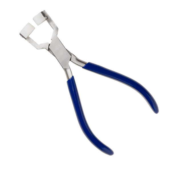 Pliers, EUROTOOL®, deep bending, stainless steel / rubber / nylon, 5-1/2 inches. Sold individually. image number 0