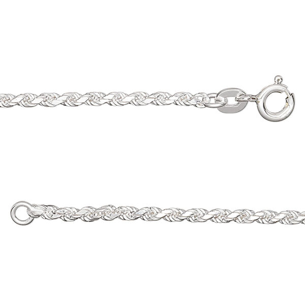 Chain, sterling silver, 2mm French rope, 30 inches. Sold individually. image number 0