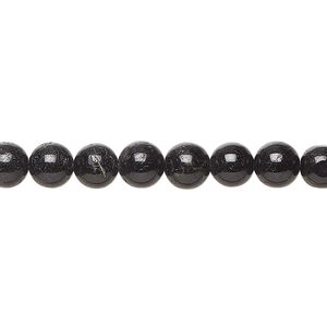 Black tourmaline 1pkg1, hand-cut round bead natural 14 inch 6-7mm