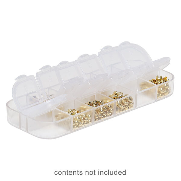 Organizer, acrylic, clear, 5 x 1-3/4 x 1/2 inch rectangle with 12 compartments. Sold per pkg of 2. image number 0