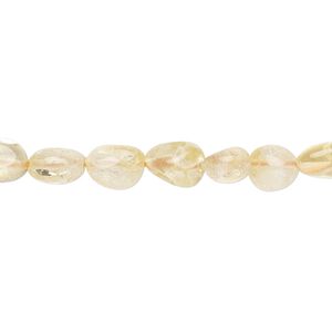Citrine 1pkg1, pebble bead 14 inch medium