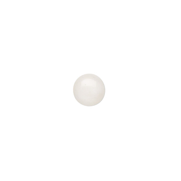 Cabochon, bamboo coral (bleached), white, 8mm calibrated round, Mohs hardness 3-1/2 to 4. Sold per pkg of 2. image number 0