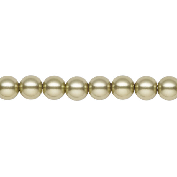 Pearl 25pk light green, Preciosa Czech crystal 6mm round image number 0