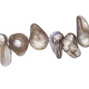 Bead, blister pearl shell (dyed), tin, 8x5mm-22x11mm baroque with 0.4-0.6mm hole, Mohs hardness 2-1/2 to 4. Sold per 15-inch strand.