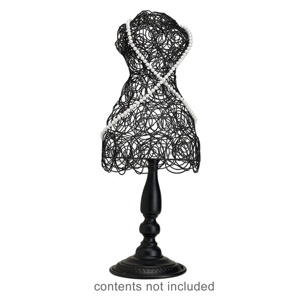 Display, necklace, steel, black, 23 x 9 x 6-1/2 inch female torso. Sold individually. image number 1