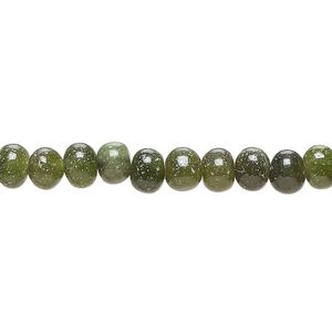 Chrysoprase 1pkg1, hand-cut round bead natural 14 inch 4-5mm / 5x3mm-6x5mm