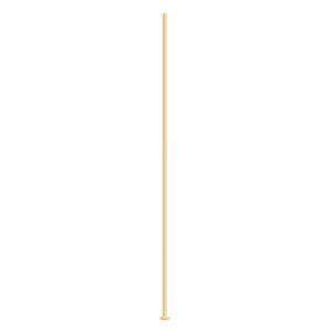 Head pin, gold-plated brass, 2-1/2 inches, 21 gauge. Sold per pkg of 1,000.