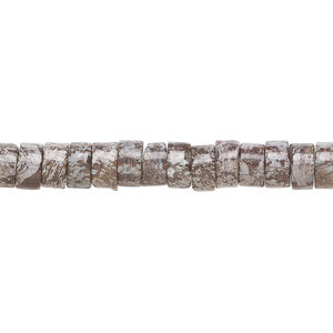 Brown snowflake jasper 1pkg1, heishi bead natural, 15 inch 6x3mm-6x4mm