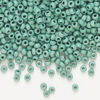 Seed bead, Preciosa Ornela Czech glass, 1pkg500g, 2.8-3.2mm rocaille, opaque matte terra dyed soft thyme chalkwhite (06454) image number 0