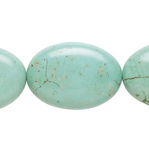 Magnesite 1pkg1, puffed oval bead 15.5-16 inch 27x20mm-32x25mm