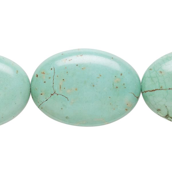 Magnesite 1pkg1, puffed oval bead 15.5-16 inch 27x20mm-32x25mm image number 0
