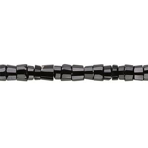 Black onyx 1pkg1, faceted heishi bead 15.5-16 inch 4x3mm