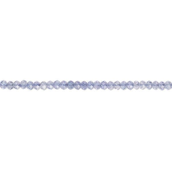 Bead, tanzanite (heated), 2-2.5mm hand-cut faceted round, B grade, Mohs hardness 6 to 7. Sold per 15-1/2" to 16" strand. image number 0