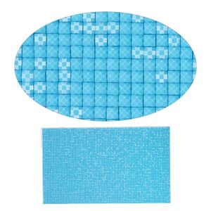 Adhesive sheet, My Style Deco Art™, resin, light blue, 8 x 4-3/4 inch rectangle, 1.8mm thick. Sold individually.