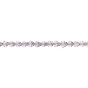 Lavender amethyst 1pkg1, hand-cut faceted teardrop bead natural 14 inch 3-4mm