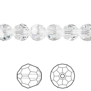 Bead 12pk crystal, Crystal Passions® 8mm round 5000