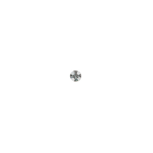 Chaton, glass rhinestone, black diamond, foil back, 3-3.2mm faceted round, PP24. Sold per pkg of 60. image number 0