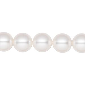 Pearl 25pk white, Crystal Passions® 10mm round 5811