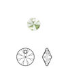 Drop 12pk peridot, Crystal Passions® Regenerated 8mm pendant mini disk 6428 image number 0