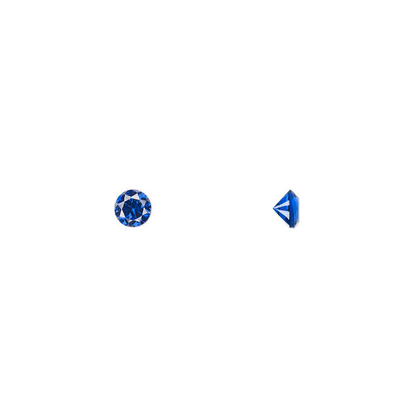 Gem, cubic zirconia, spinel blue, 4mm faceted round, Mohs hardness 8-1/2. Sold per pkg of 5. image number 0