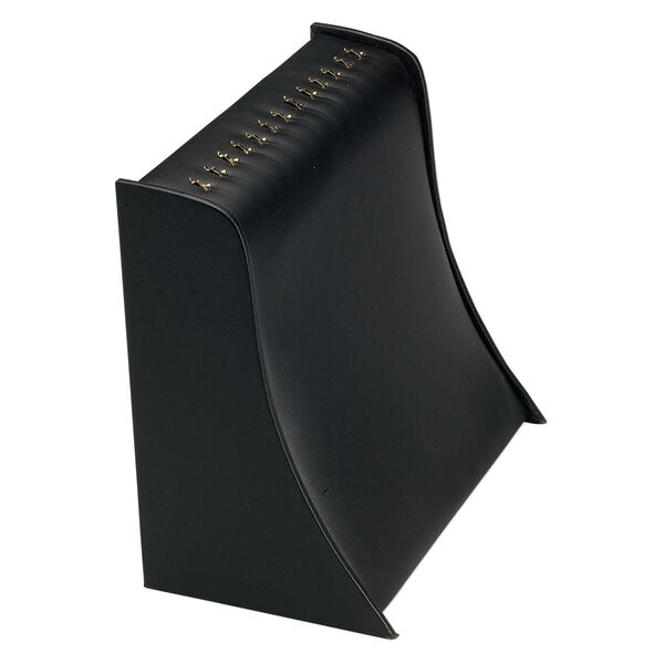 Display, bracelet, leatherette, black, 8 x 4-1/2 x 7-1/2 inches. Sold individually. image number 1