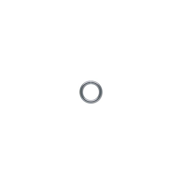 Jump ring, gunmetal-plated brass, 5.5mm round, 4mm inside diameter, 20 gauge. Sold per pkg of 500. image number 0