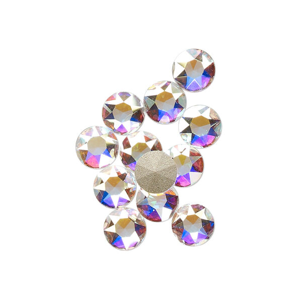 Round stone 12pk crystal AB foil back, Crystal Passions® 6.14-6.32mm light round SS29 1098 image number 0