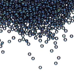 Seed bead, TOHO BEADS®, glass, pkg/250g, #11 round, opaque metallic Cosmos (TR-11-88).
