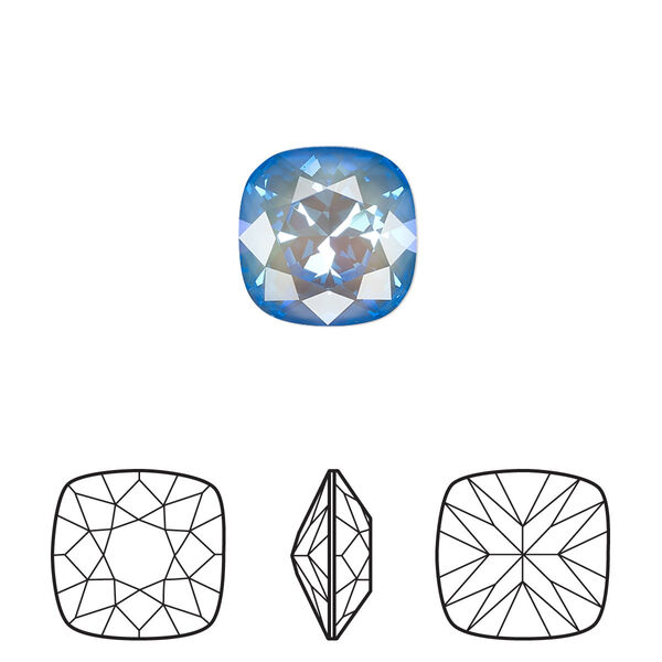 Fancy stone 6pk crystal ocean DeLite, Crystal Passions® 12mm cushion 4470 image number 0