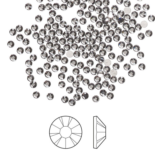 Flat back 1pkg144, lilac ash foil back Preciosa MAXIMA Czech crystal hotfix rhinestone, 1.9-2.1mm chaton rose round SS6 image number 0