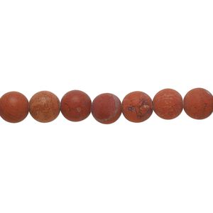 Red jasper 1pkg1, matte round bead natural 8 inch 6mm