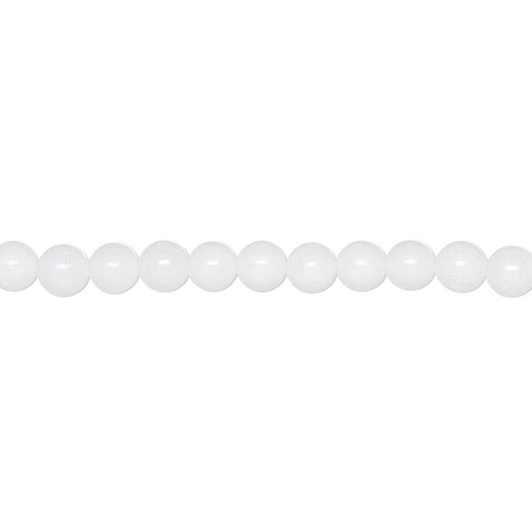 Bead, snow quartz (natural), 4mm round, B grade, Mohs hardness 7. Sold per 15-1/2" to 16" strand. image number 0