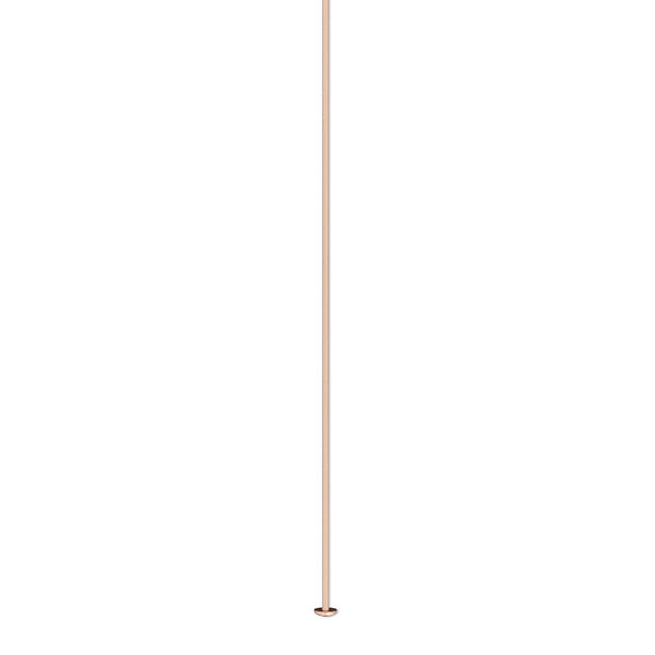 Head pin, 14Kt rose gold-filled, 2 inches, 24 gauge. Sold per pkg of 25. image number 0