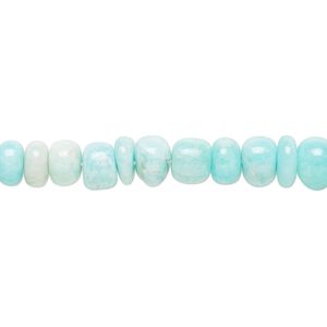 Amazonite 1pkg1, hand-cut rondelle bead natural , 15.5-16 inch graduated 5x1.5mm-7x5mm