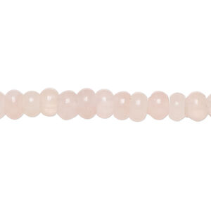 Rose quartz 1pkg1, rondelle bead natural, 15 inch 6x3mm-7x5mm
