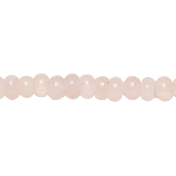 Rose quartz 1pkg1, rondelle bead natural, 15 inch 6x3mm-7x5mm image number 0