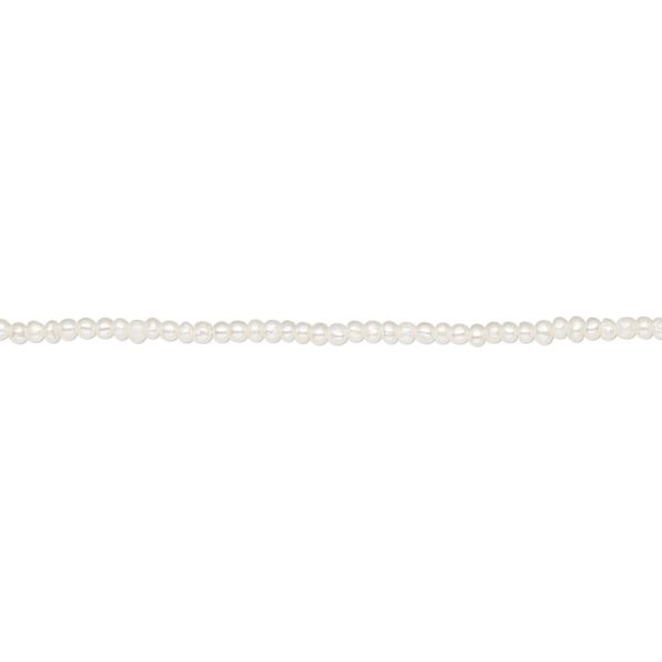 Pearl, cultured freshwater (bleached), white, 1.5mm seed, B grade, Mohs hardness 2-1/2 to 4. Sold per 5-inch strand, approximately 100-120 pearls. image number 0