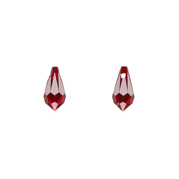 Drop 24pk Siam, Crystal Passions® 11x5.5mm pendant teardrop 6000 image number 0