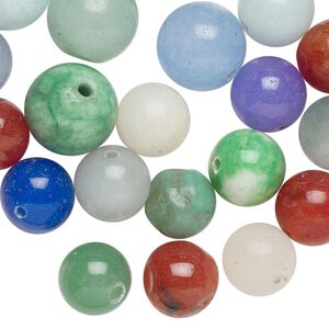 Malaysia "jade" 1pkg1, irregular round bead 2 oz mix 10-13mm